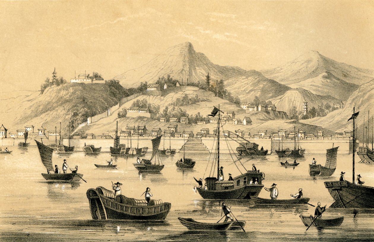 Shanghai, un des cinq ports ouverts par le dernier traité au commerce britannique, 1847 - Unbekannt