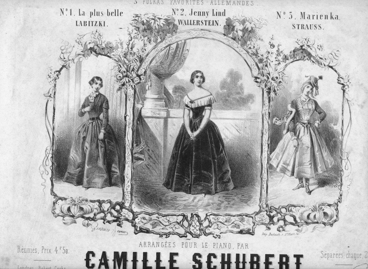 Partition pour trois polkas, milieu du 19e siècle - Unbekannt