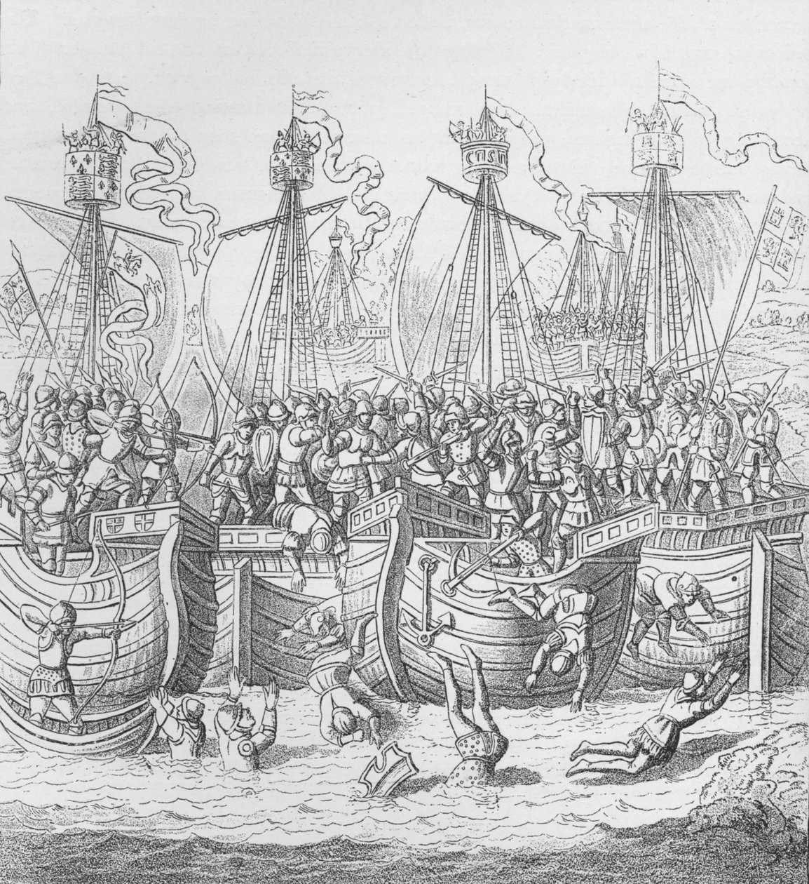 Navires à La Rochelle, France, en 1372 - Unbekannt