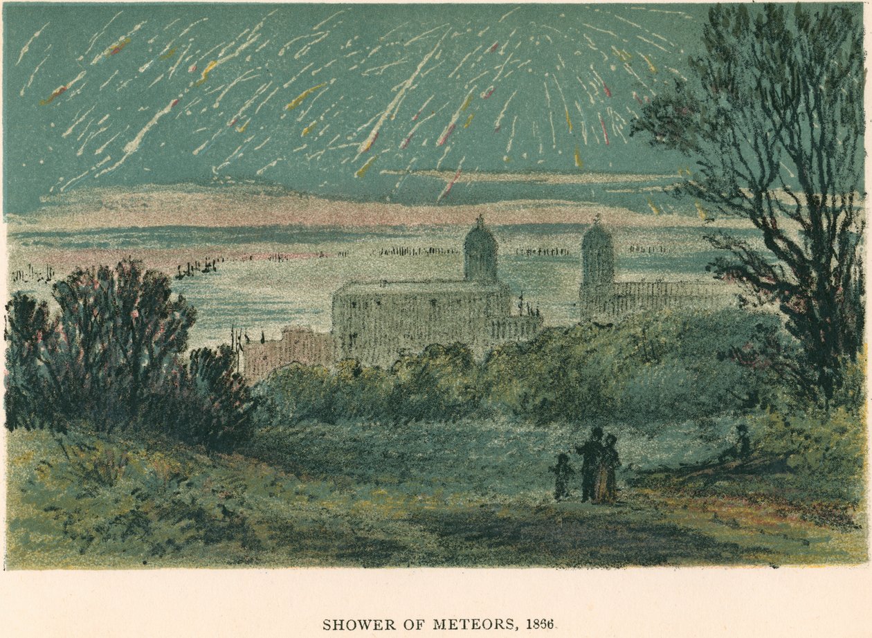 Pluie de météores Léonides observée au-dessus de Greenwich, Londres - Unbekannt
