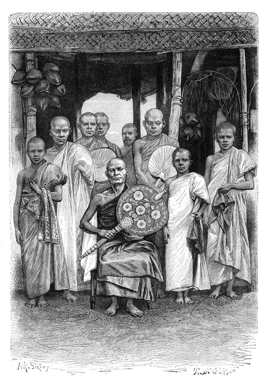 Prêtres bouddhistes cinghalais, Sri Lanka - Unbekannt