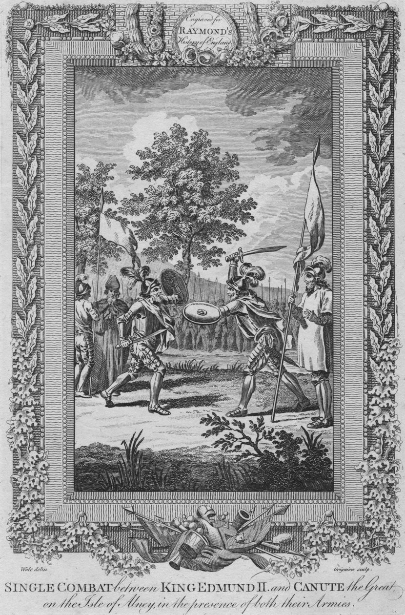 Combat singulier entre le roi Edmond II et Canute le Grand sur l