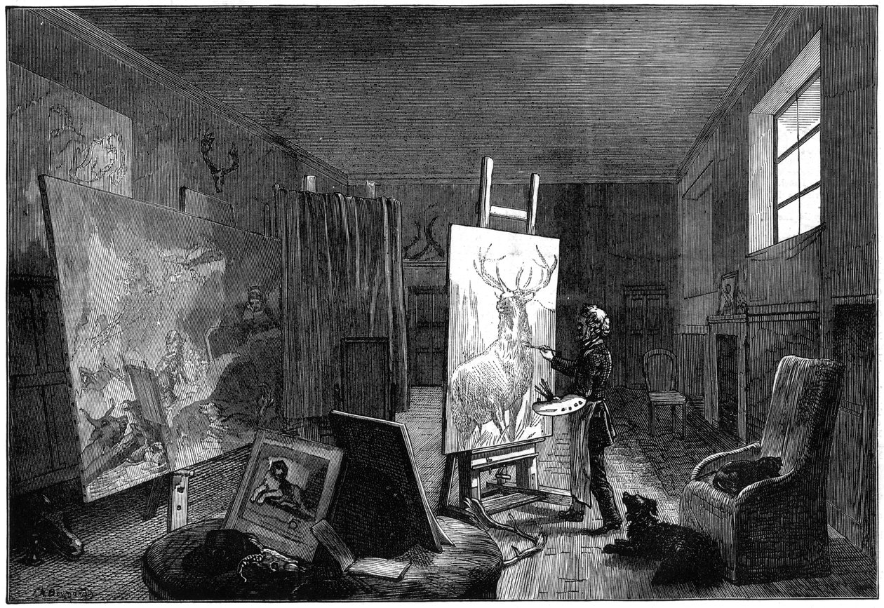 Studio de Sir Edwin Landseer 1802-1873, Brighton, East Sussex, 1874 - Unbekannt