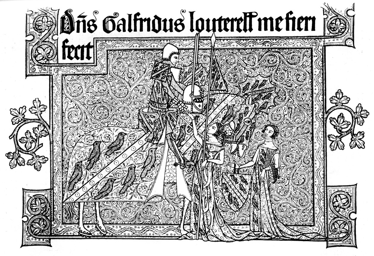 Sir Geoffrey Luttrell, sa femme et sa belle-fille, 1340, 1892 - Unbekannt