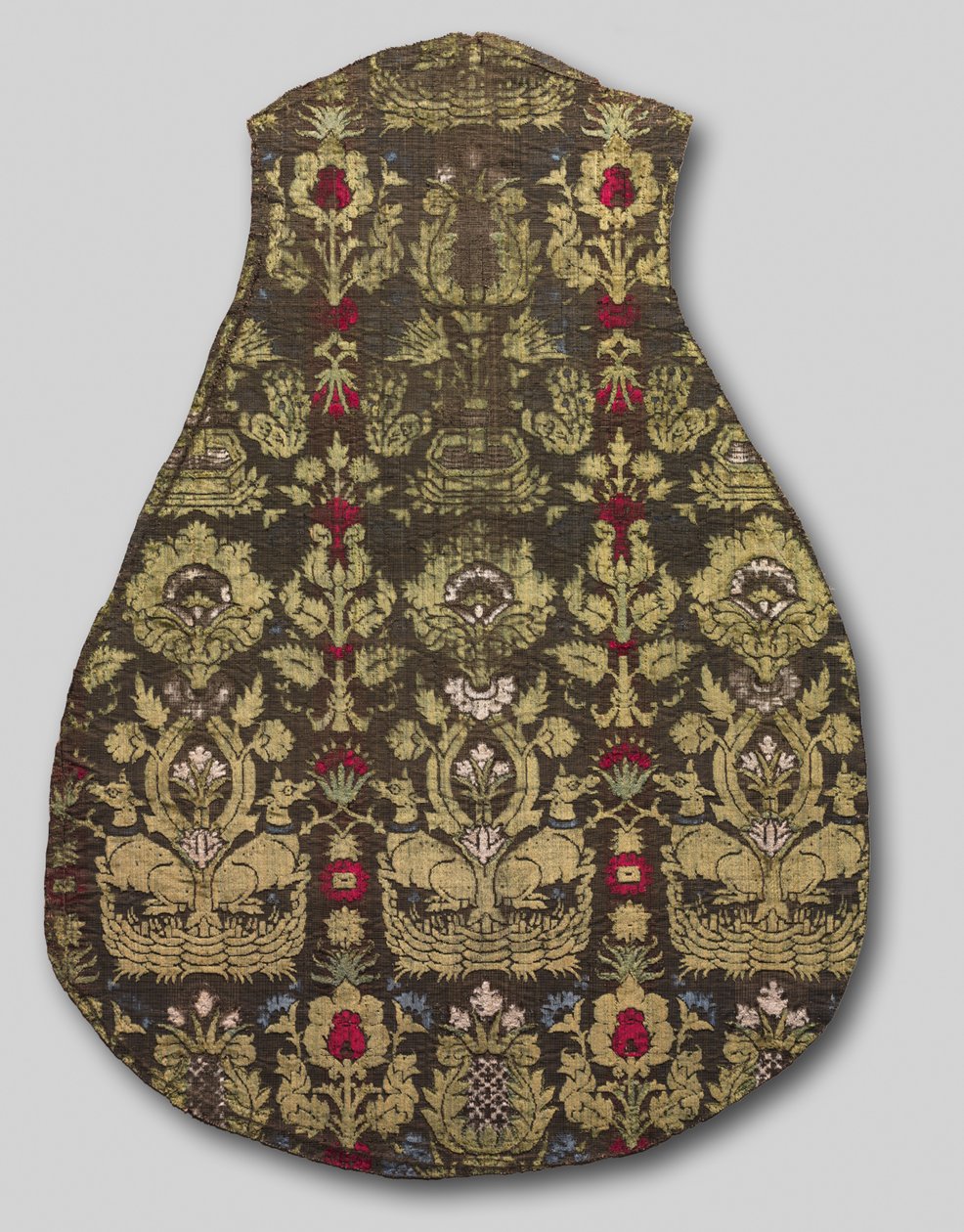 Chasuble à six couleurs avec motif animal, 1415-25 - Unbekannt