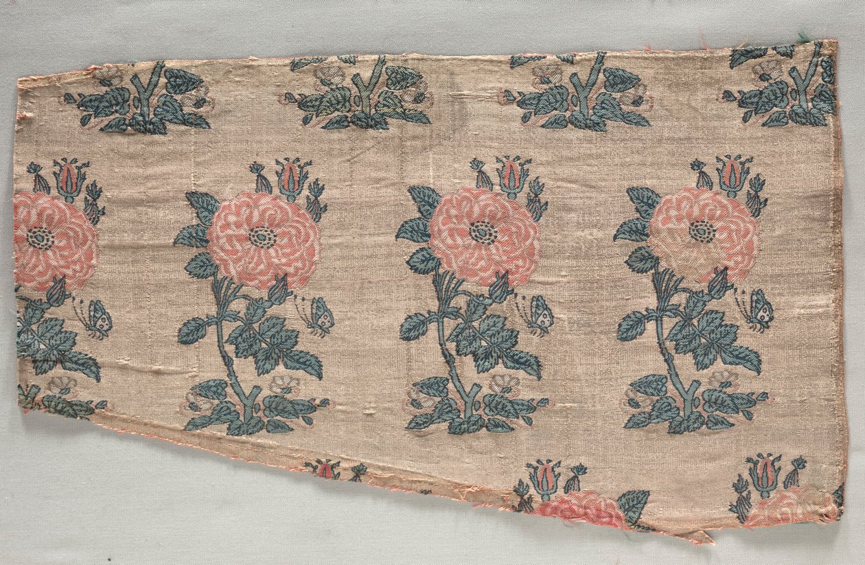 Manche avec rosiers et papillons, début des années 1600 - Unbekannt