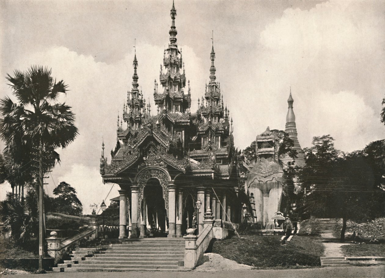 Entrée sud de la pagode Shwe Dagon, Rangoon - Unbekannt