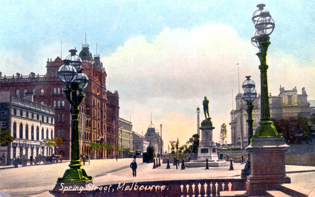 Spring Street, Melbourne, Australie, 1912 - Unbekannt