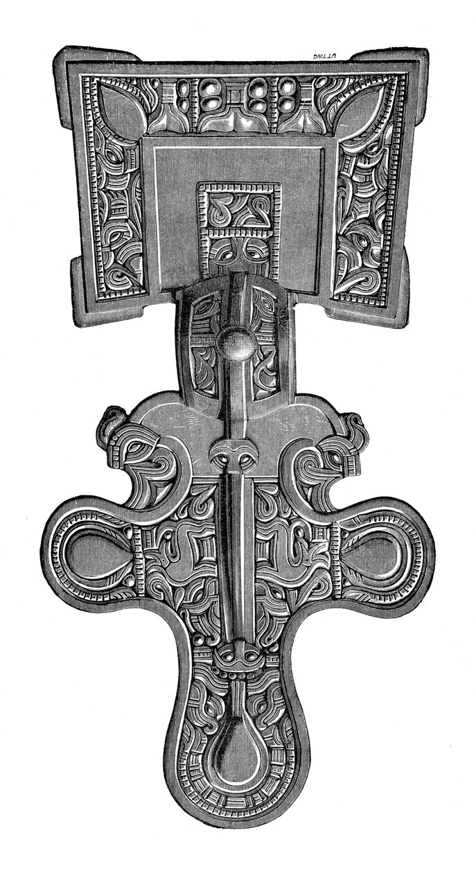 Fibule à tête carrée, de Ragley Park, Warwickshire, 1893 - Unbekannt