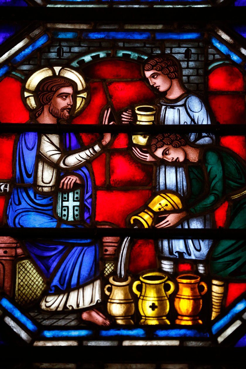 Église St Barth. Vitrail. Mariage à Cana. New York, États-Unis - Unbekannt