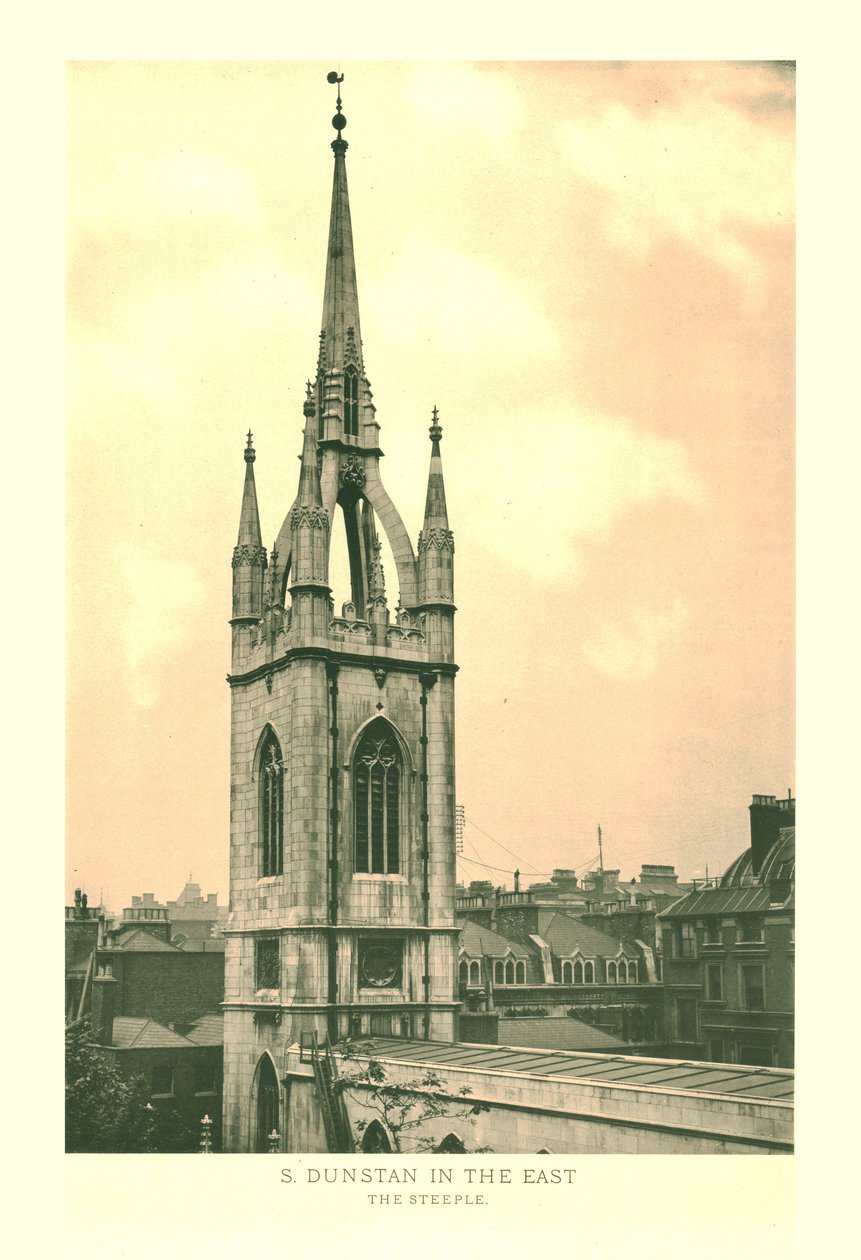 St Dunstan in the East, Le Clocher, milieu-fin du 19ème siècle - Unbekannt