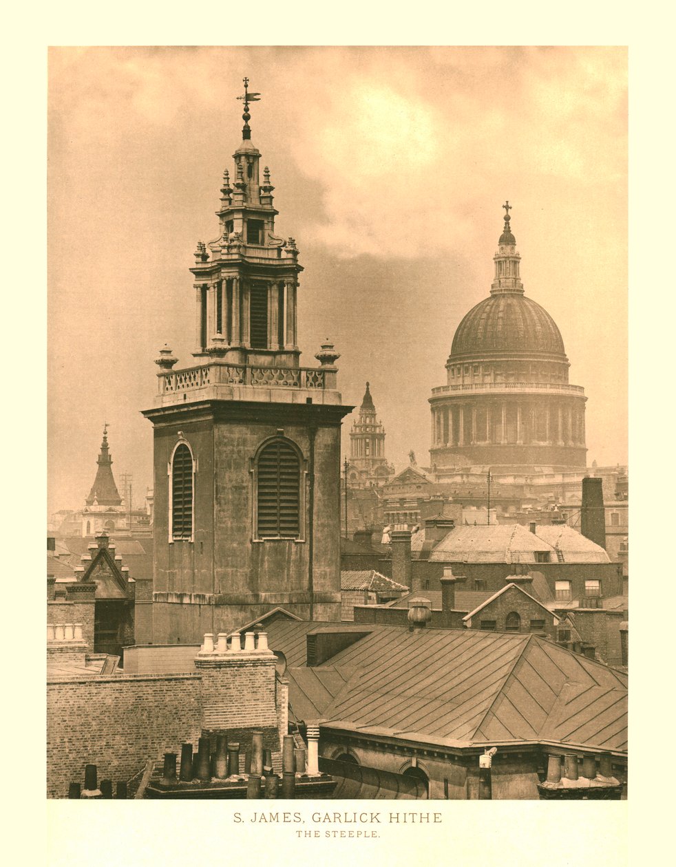 St James, Garlick Hithe, le clocher, milieu-fin du 19ème siècle - Unbekannt