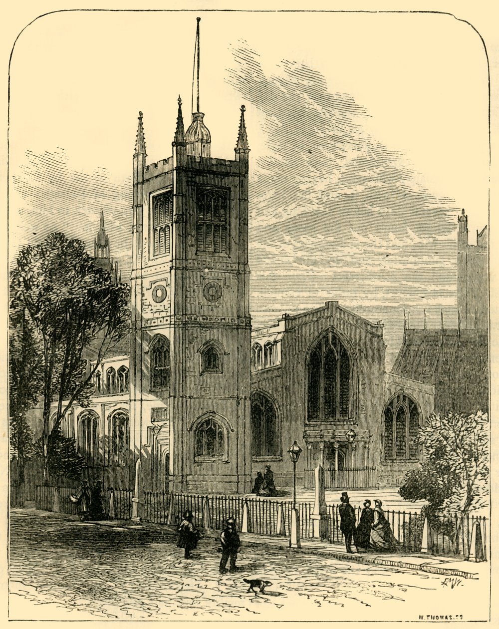 Église Sainte-Marguerite, vue du nord-ouest, 1881 - Unbekannt