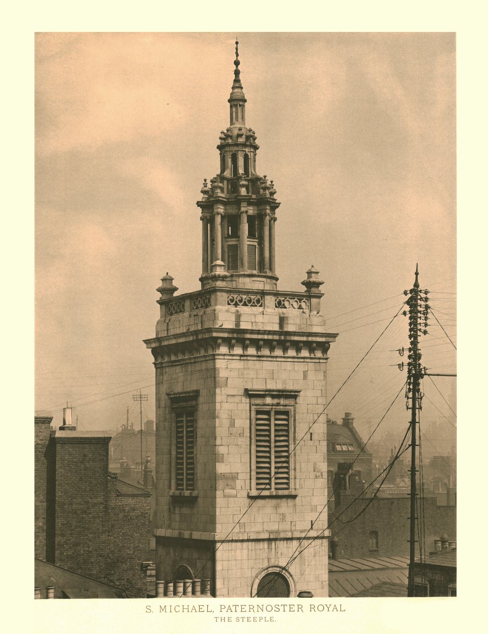 St Michael, Paternoster Royal, Le Clocher, milieu-fin du 19ème siècle - Unbekannt