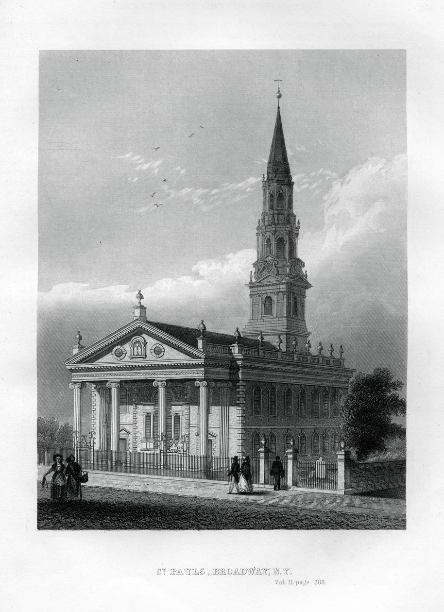 Chapelle St Paul, Broadway, New York, 1855 - Unbekannt