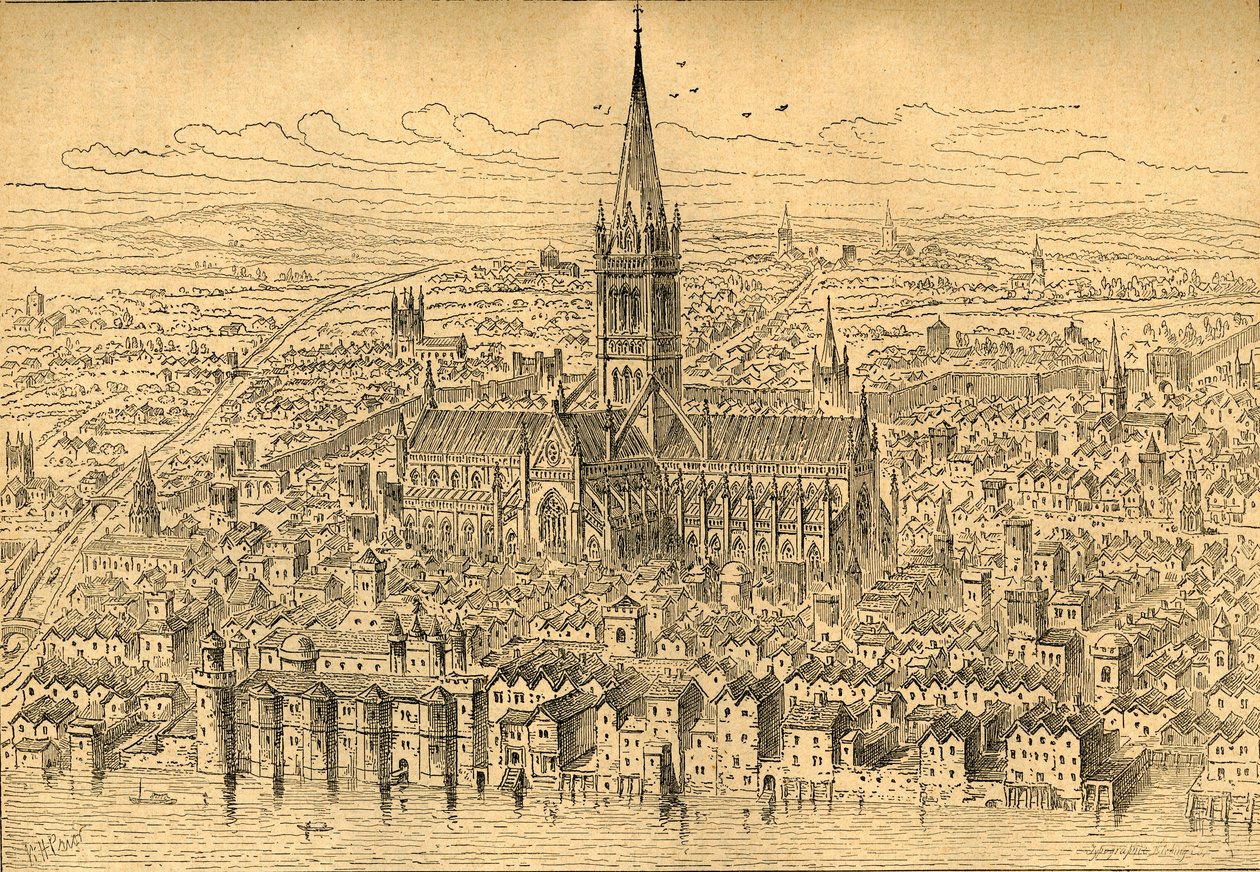 St. Pauls et le quartier en 1540 - Unbekannt