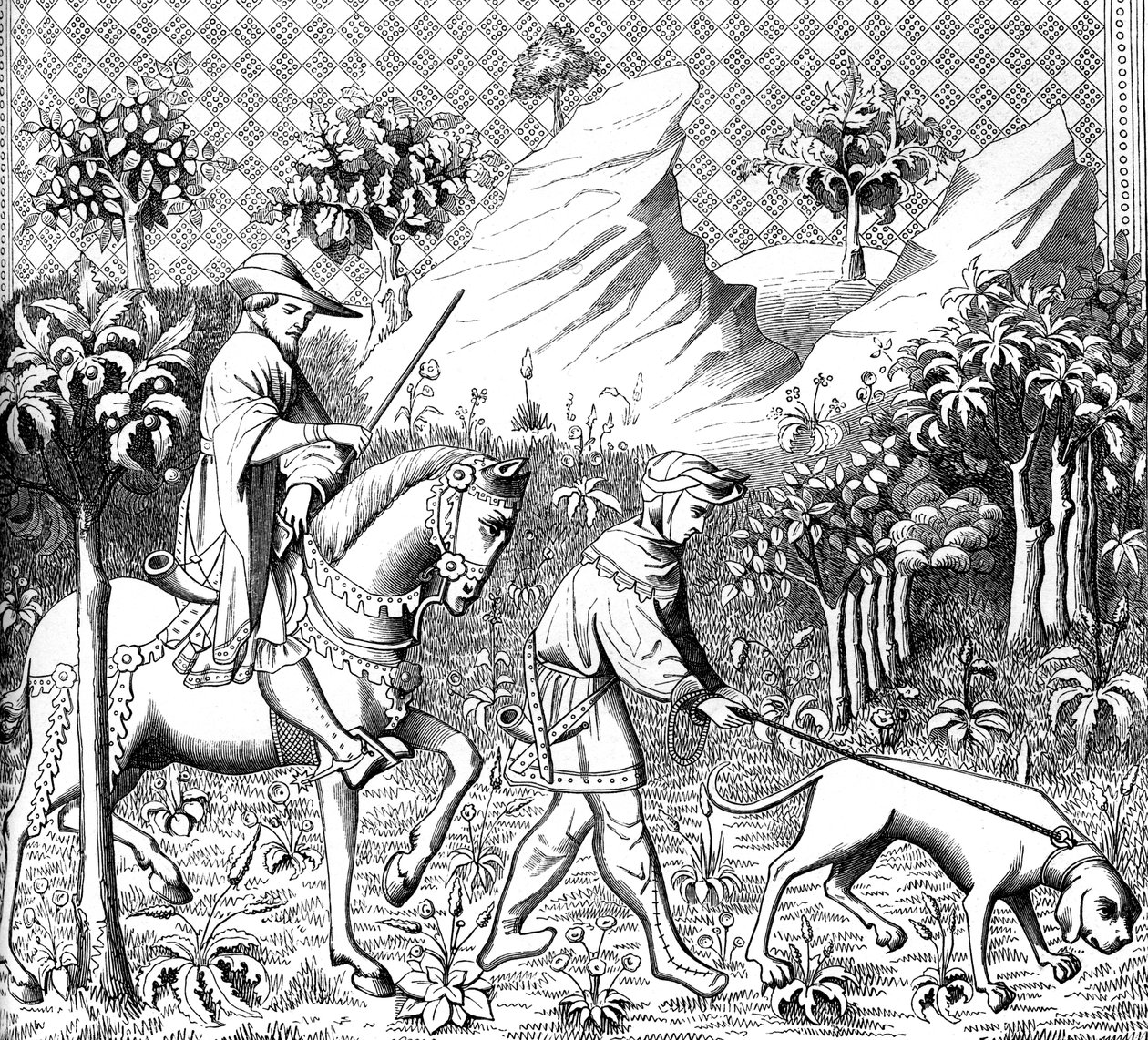Chasse au cerf, 14e siècle, 1849 - Unbekannt