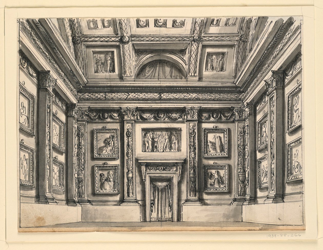 Décor de scène, intérieur du palais - Unbekannt