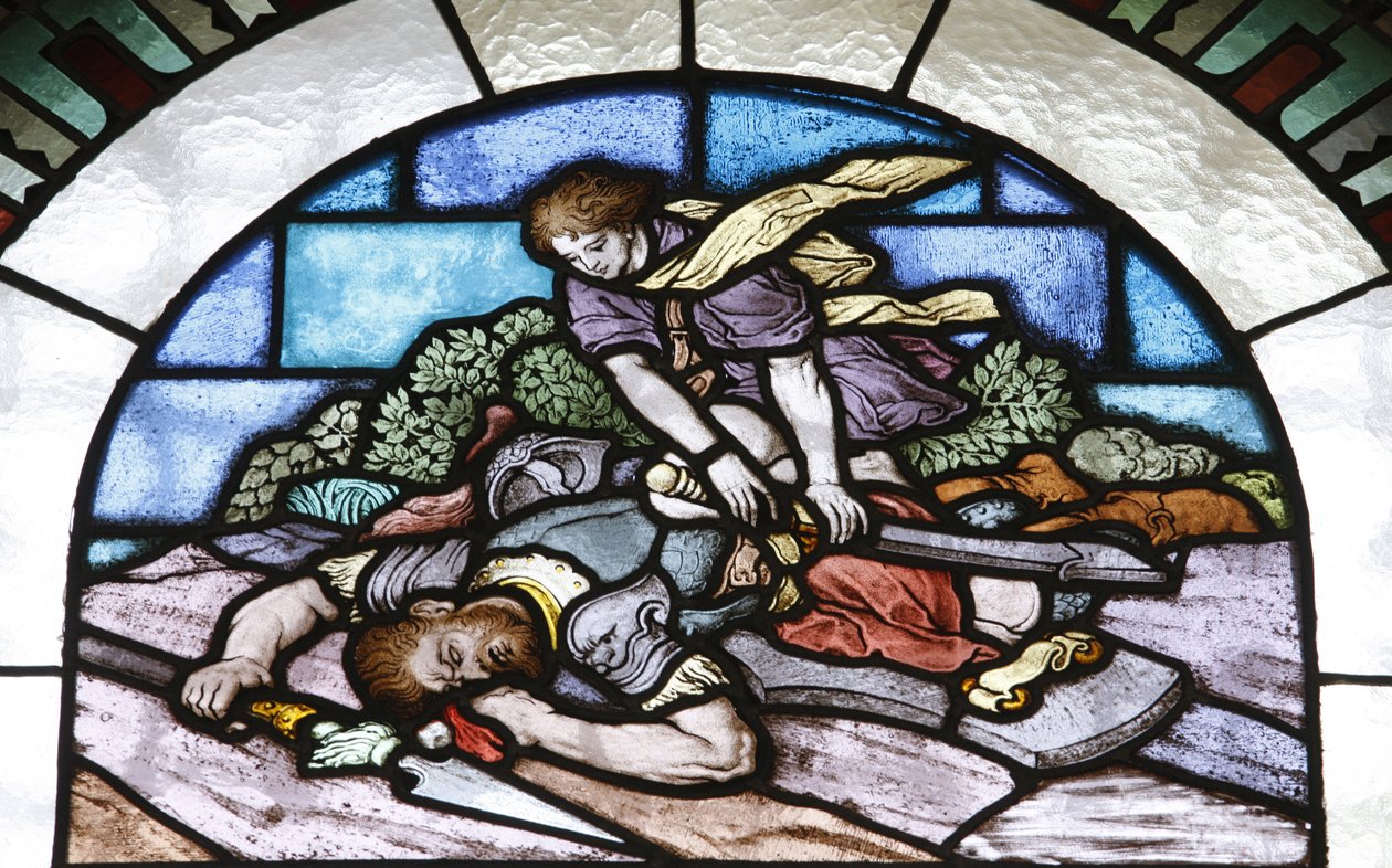 Vitrail : David et Goliath, Budapest, Hongrie - Unbekannt