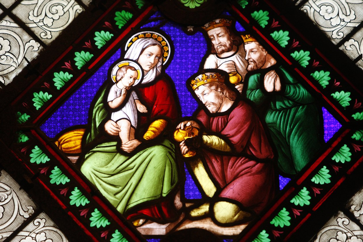 Vitrail dans la basilique d