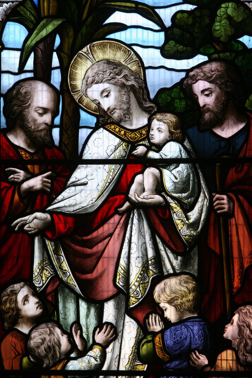 Vitrail représentant Jésus accueillant des enfants, Billingshurst, Grande-Bretagne - Unbekannt