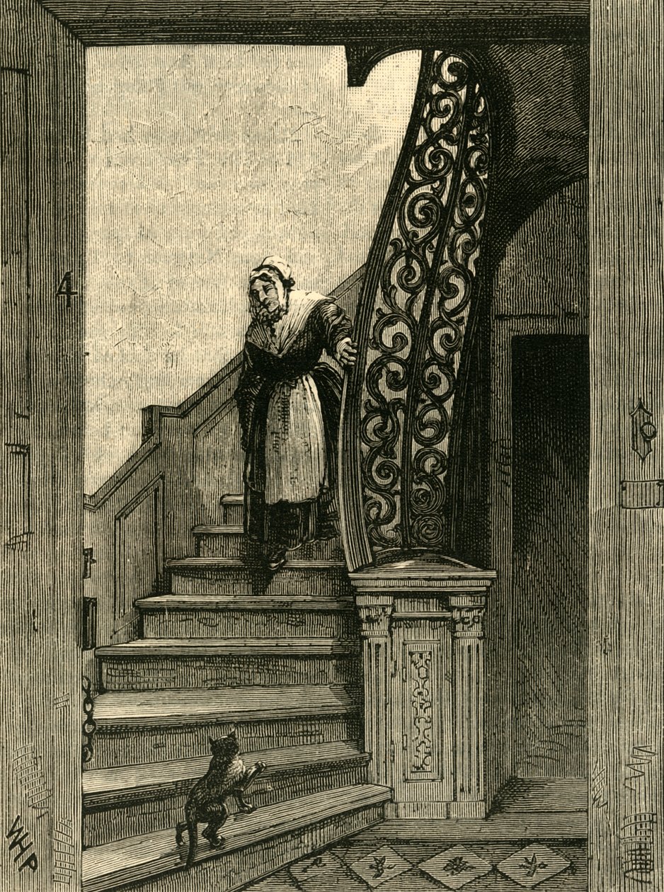 Escalier dans la maison de Southampton, vers 1872 - Unbekannt