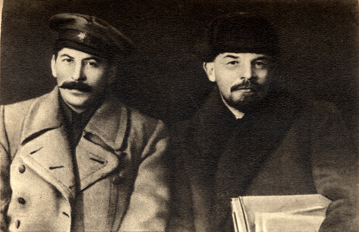 Staline et Lénine, leaders révolutionnaires bolcheviques russes, Moscou, Russie, 1919 - Unbekannt
