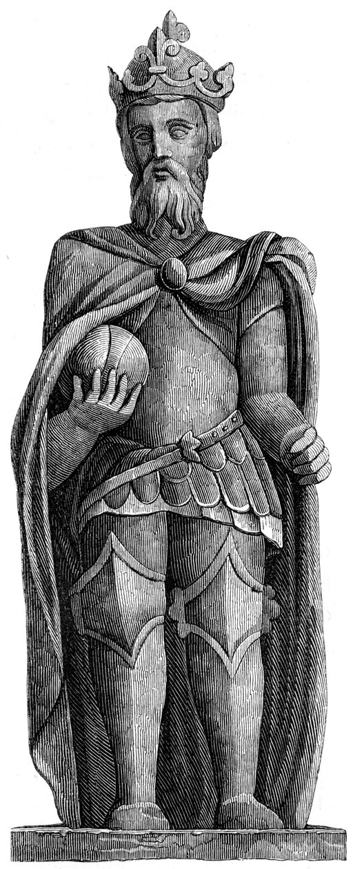 Statue de Charlemagne 712-814, Saint Julien le Pauvre, Paris, XIe-XIIe siècle 1849 - Unbekannt