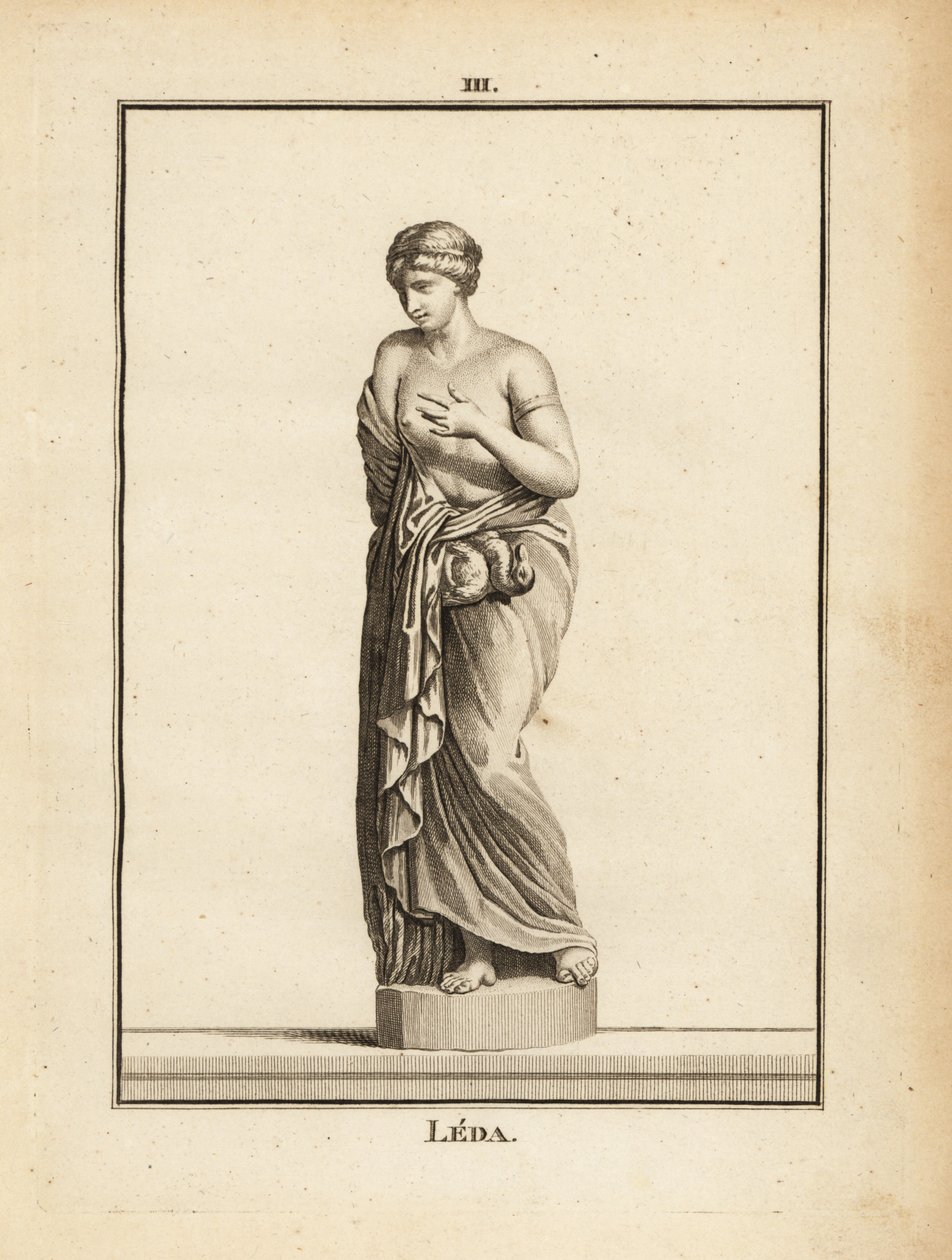 Statue de Léda, princesse étolienne devenue reine de Sparte, séduite par Zeus sous la forme d