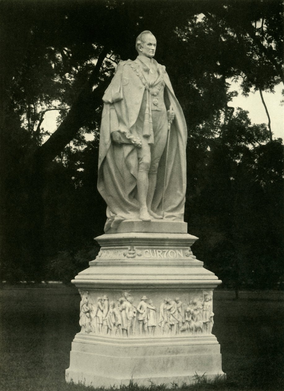 Statue de Lord Curzon dans les jardins du Victoria Memorial Hall, 1925 - Unbekannt