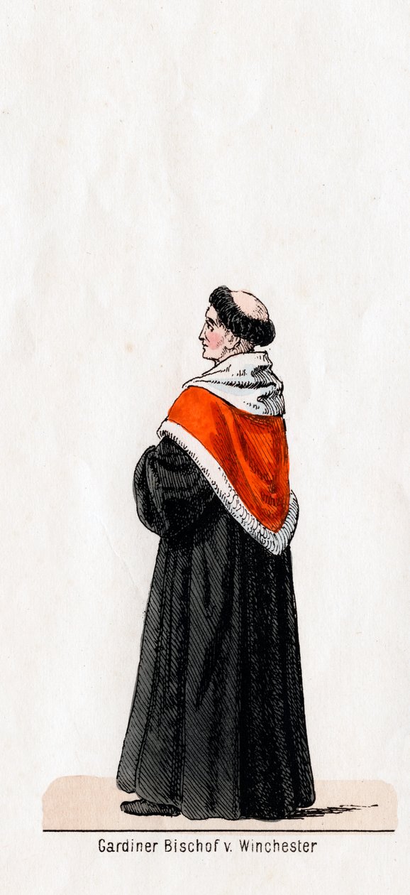 Stephen Gardiner, costume pour la pièce de Shakespeare, Henry VIII, 19ème siècle - Unbekannt