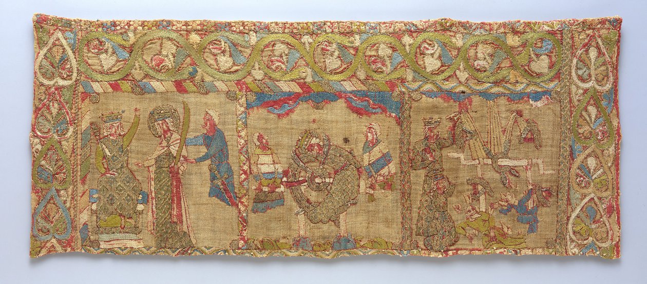 Étole avec le martyre de Sainte Catherine, allemand, vers 1200 - Unbekannt