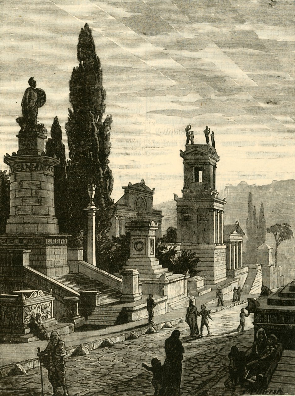 Rue des Tombeaux à Athènes, restaurée, 1890 - Unbekannt