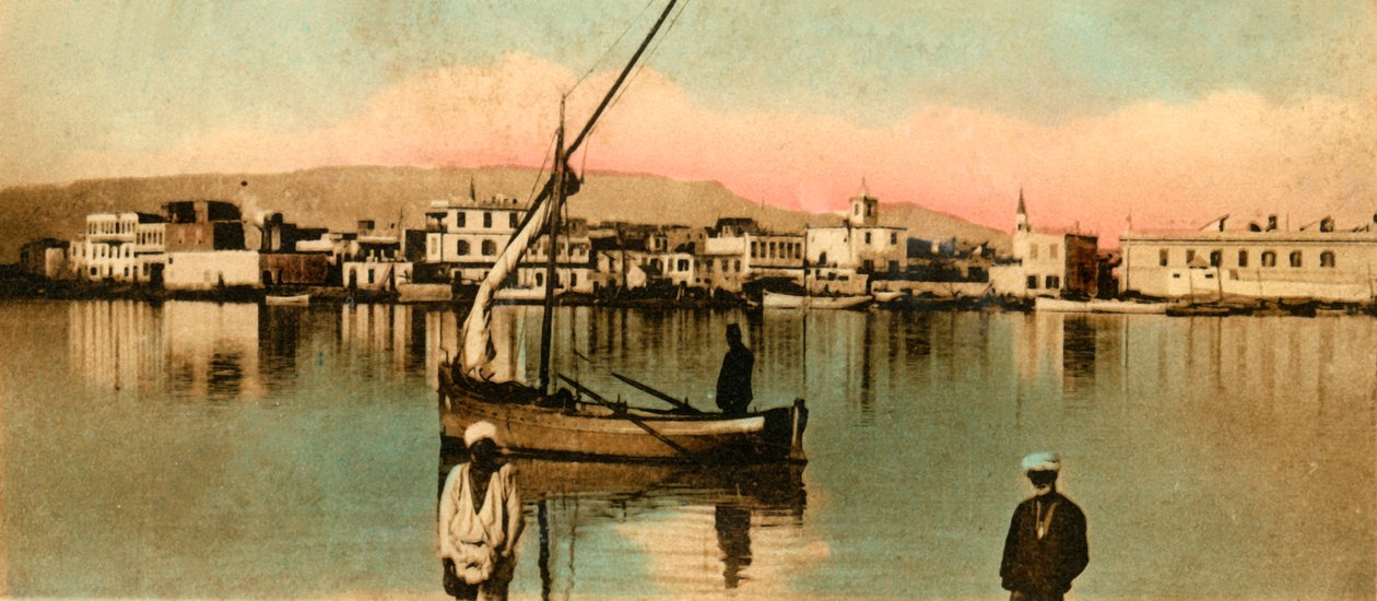 Suez - Vue de la ville pendant les hautes eaux, vers 1918-1939 - Unbekannt