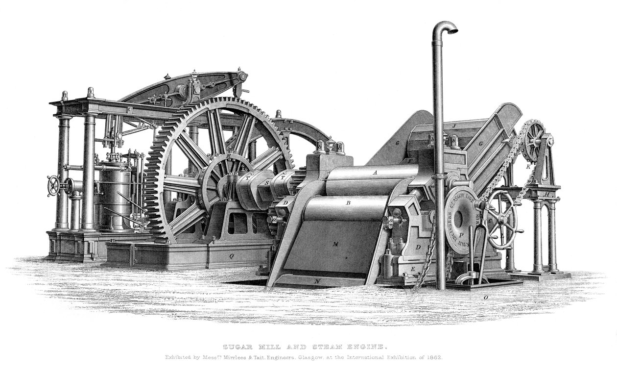 Moulin à sucre et machine à vapeur, 1866 - Unbekannt
