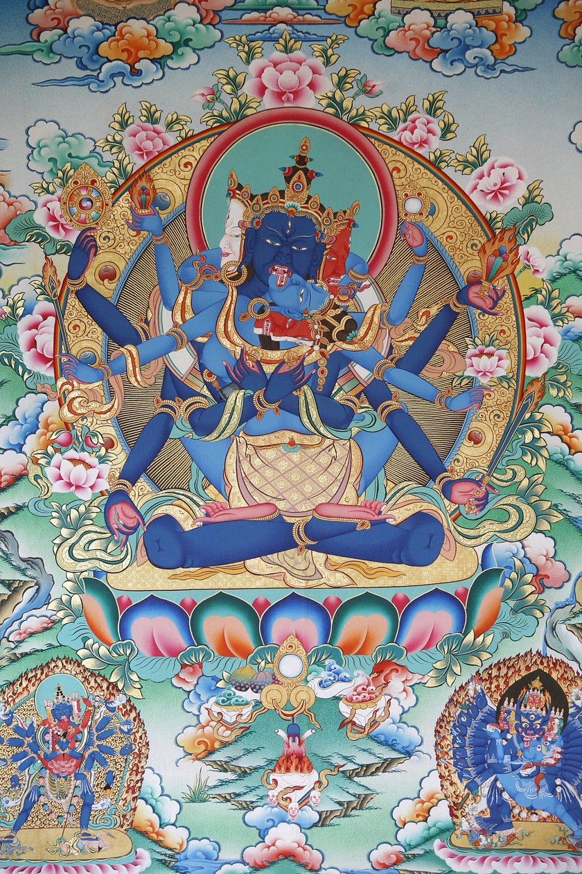 Tantrisme : Déesse tantrique tibétaine. Monastère de Kopan, Katmandou, Népal - Unbekannt