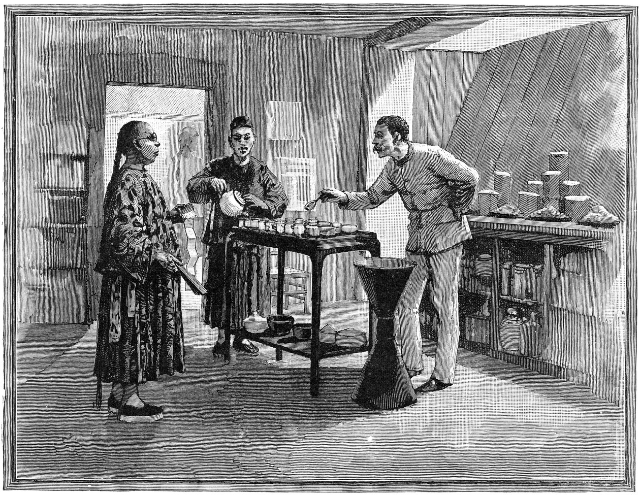 Dégustation de thé en Chine, 1888 - Unbekannt