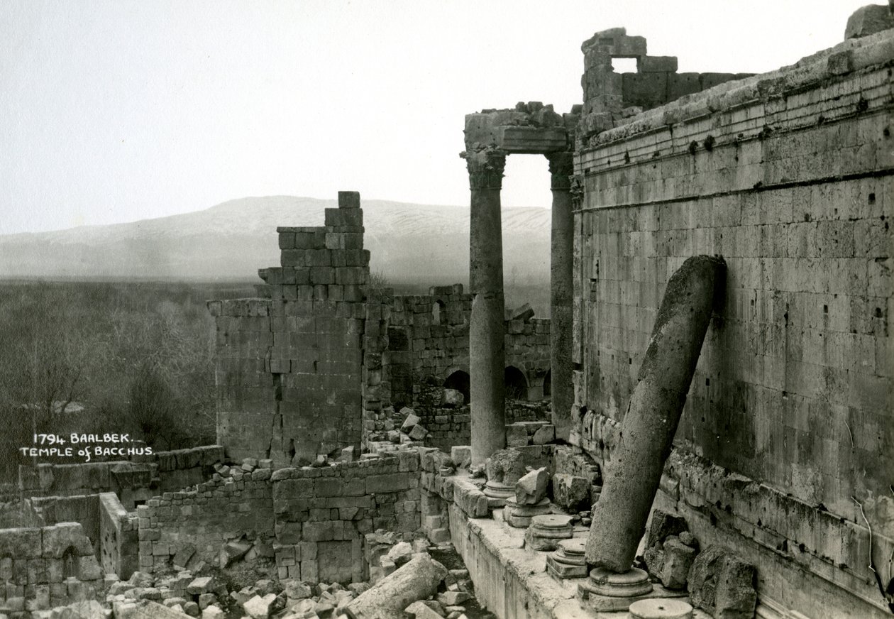 Temple de Bacchus, Baalbek, Liban, années 1920-1930 - Unbekannt