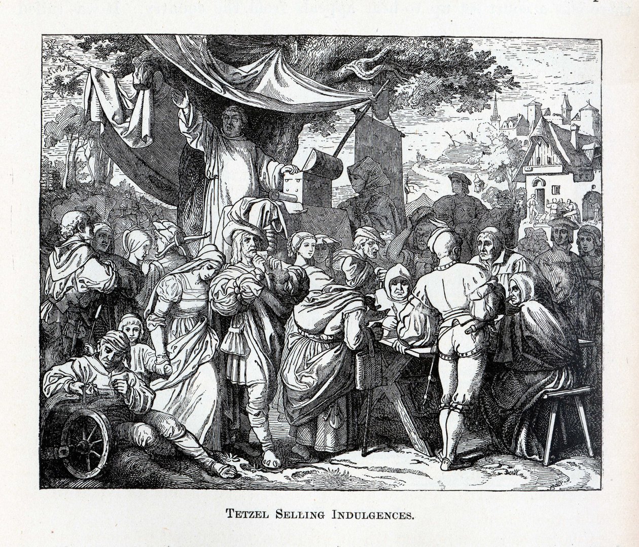 Tetzel vendant des indulgences, 1882 - Unbekannt