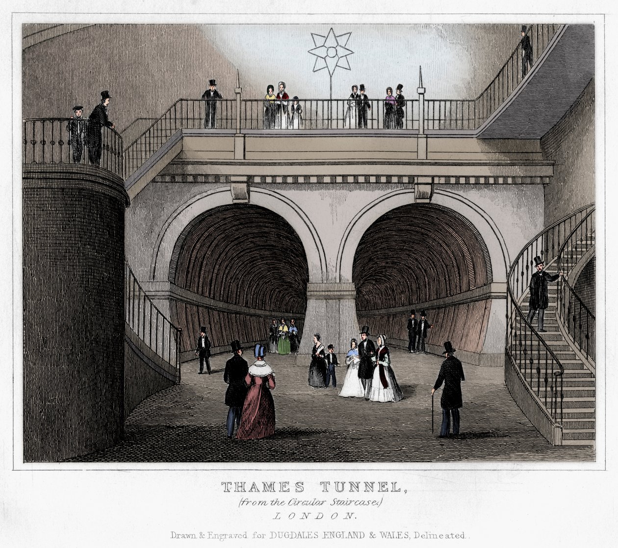 Tunnel de la Tamise, Londres, 19e siècle - Unbekannt