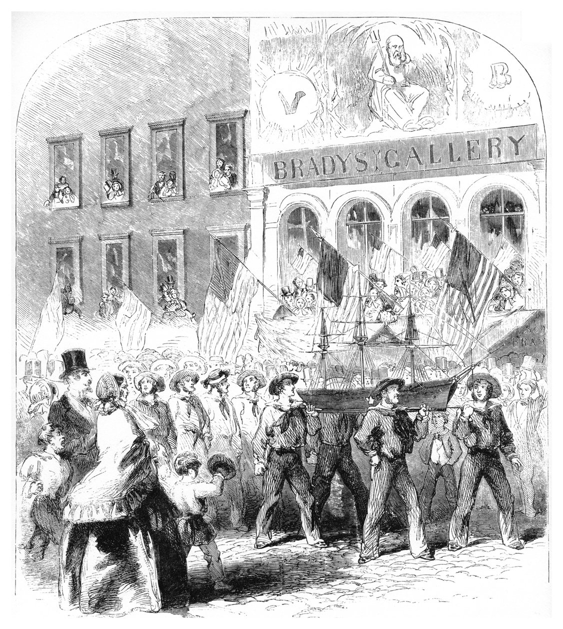 Le câble télégraphique atlantique, Parade, vers 1858 - Unbekannt