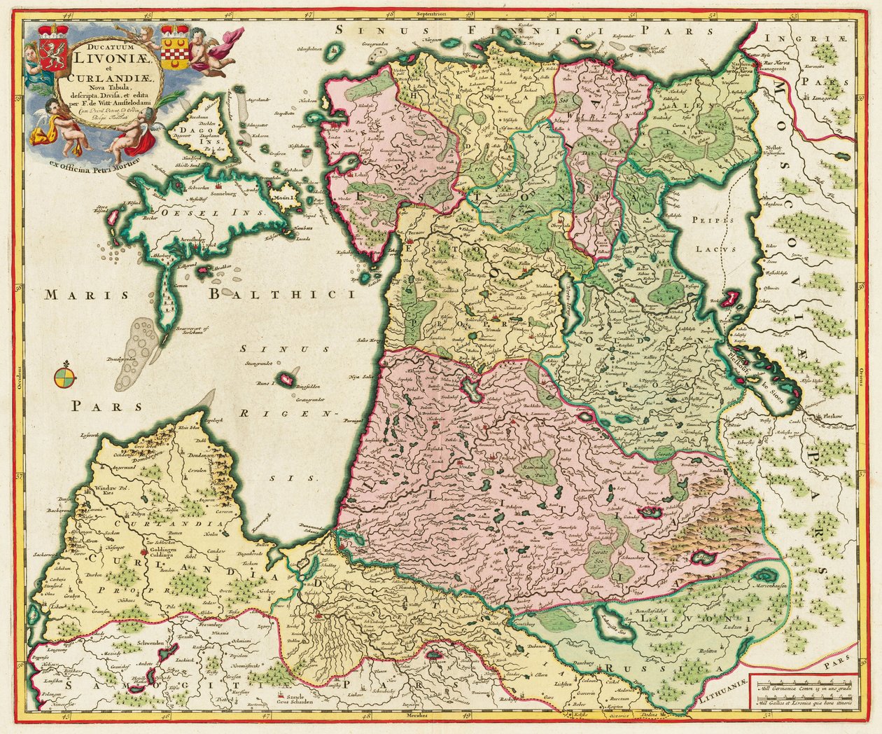 La mer Baltique De : Ducatuum Livoniae et Curlandiae Nova Tabula, 1705 - Unbekannt