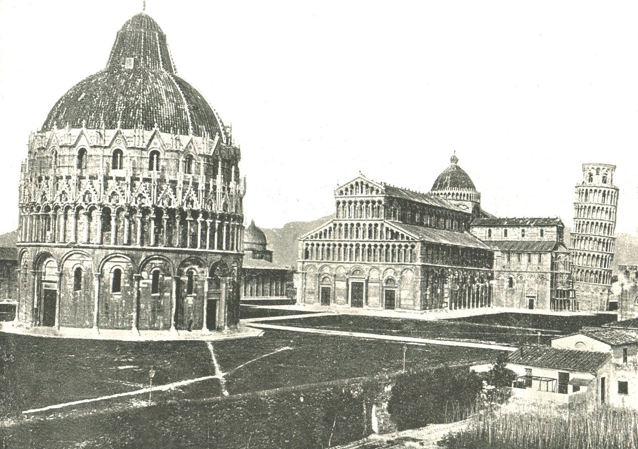 Le Baptistère, la Cathédrale et la Tour penchée, Pise, Italie, 1895 - Unbekannt