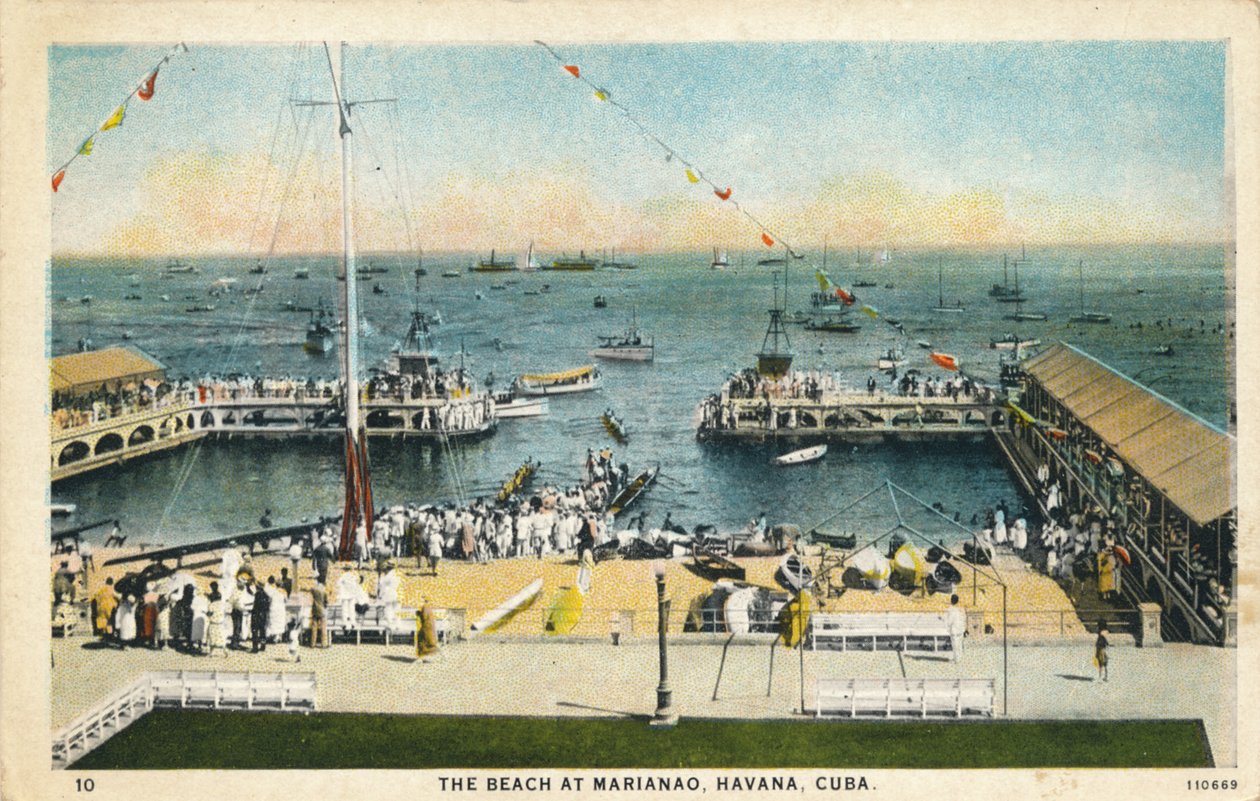 La plage de Marianao, La Havane, Cuba, vers 1910 - Unbekannt