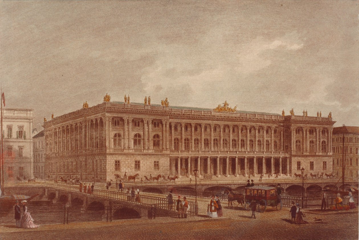 La Bourse de Berlin à la Burgstrasse, fin des années 1860-début des années 1870 - Unbekannt