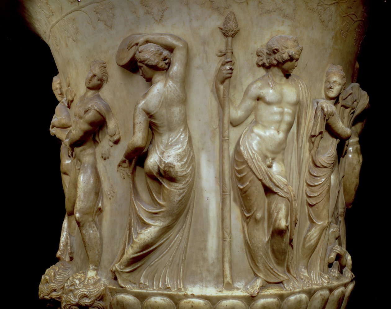 Le Cratère ou Vase Borghèse, détail (relief représentant Dionysos et ses ménades, grec, néo-attique, fin du IIe siècle av. J.-C.) - Unbekannt