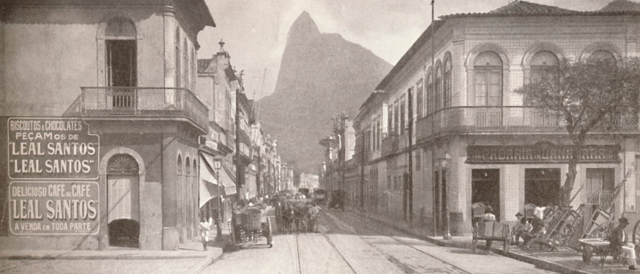 Le bout de Botafogo de la rue à la mode Sao Clemente. Corcovado au loin, 1914 - Unbekannt