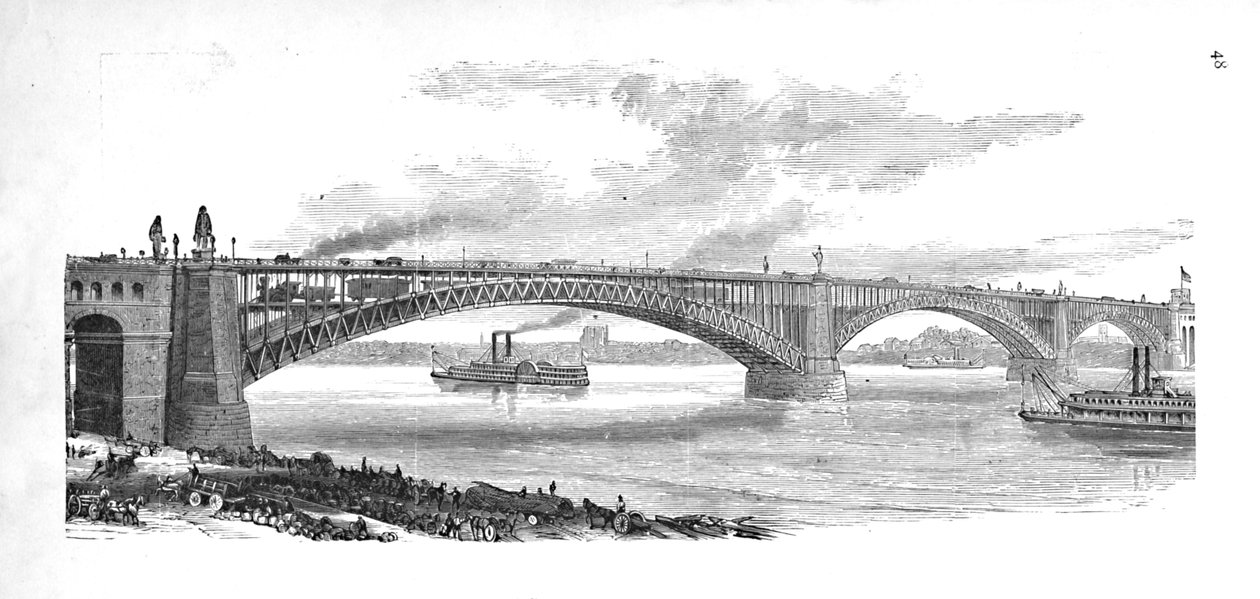 Le Pont sur le Mississippi à Saint-Louis - Unbekannt