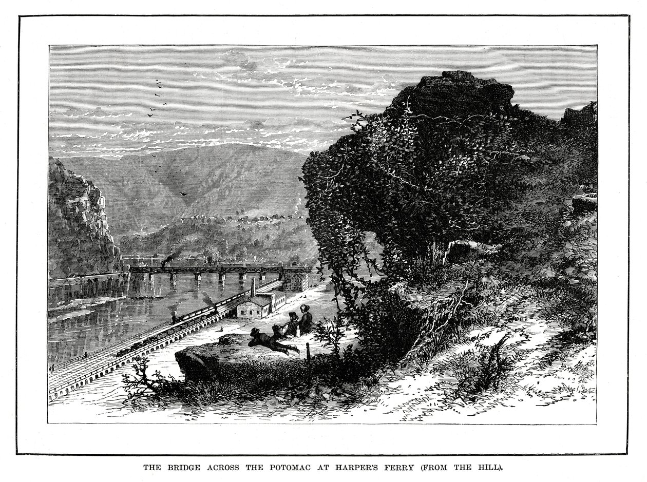 Le pont sur le Potomac à Harpers Ferry, Virginie-Occidentale, USA, 1877 - Unbekannt