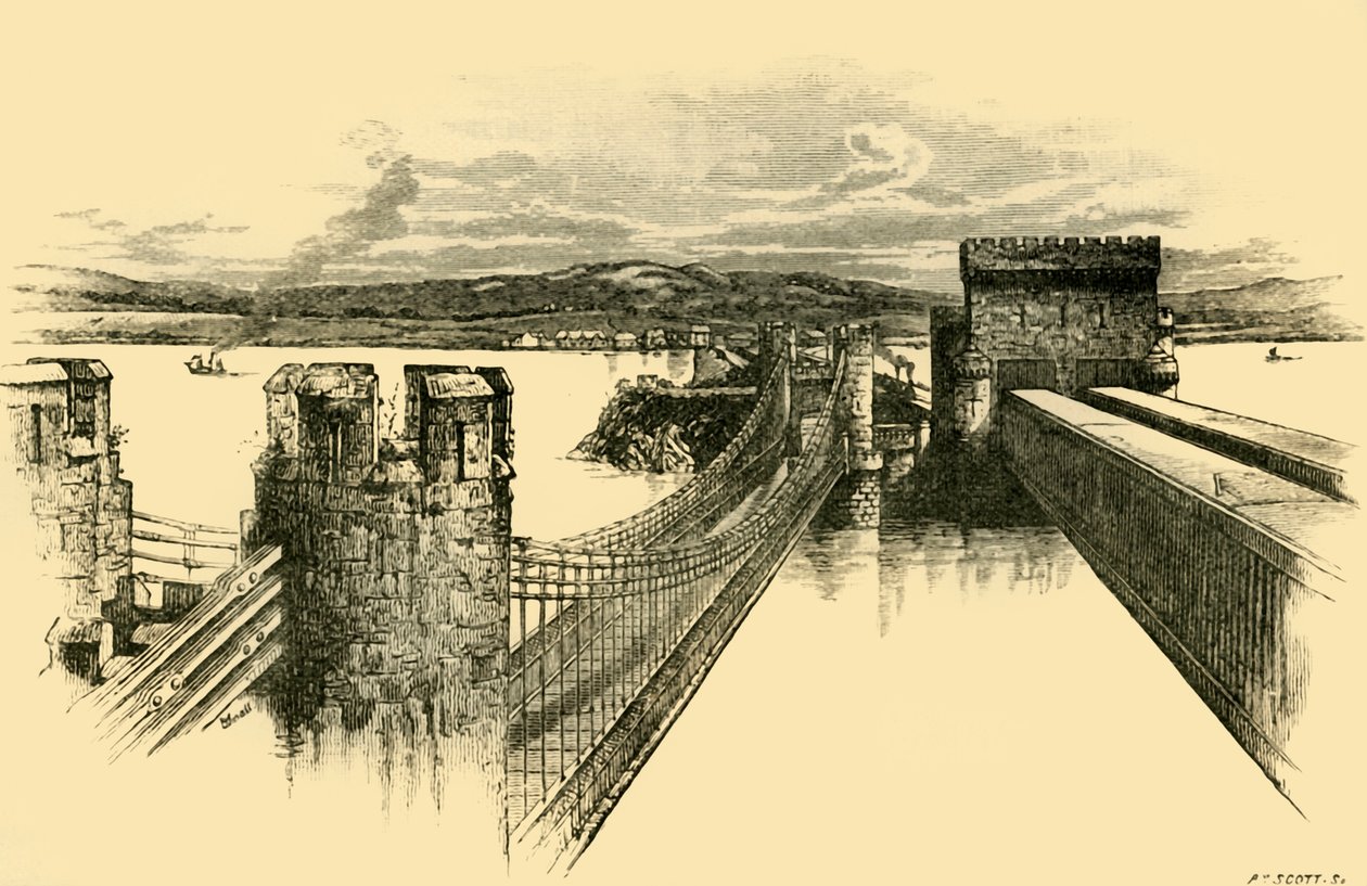 Les Ponts, depuis le Château de Conway, 1898 - Unbekannt